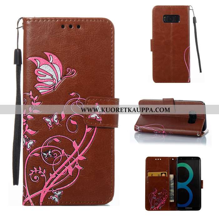 Kuori Samsung Galaxy S8, Kuoret Samsung Galaxy S8, Kotelo Samsung Galaxy S8 Nahkakuori Silikoni Puna