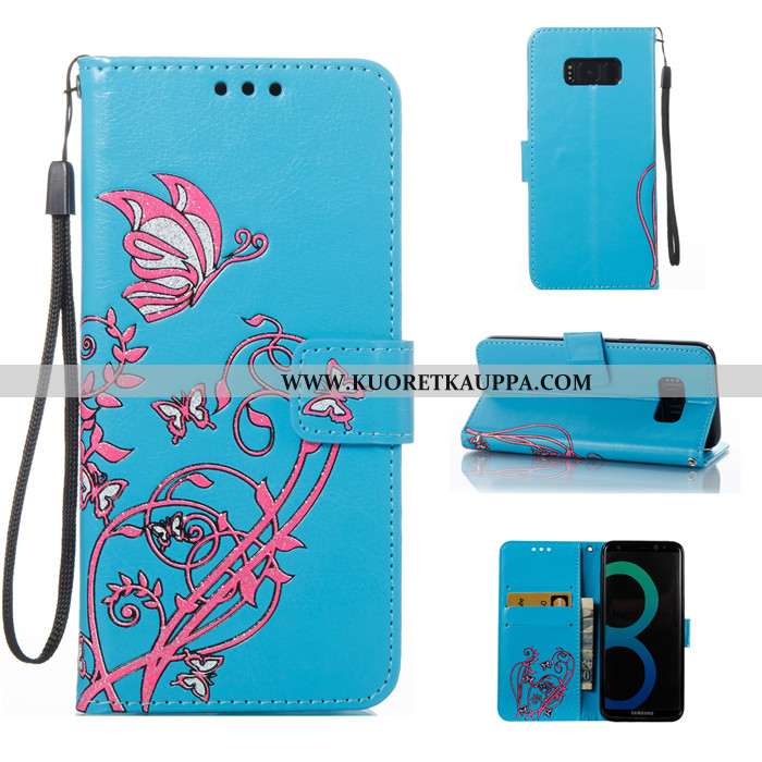 Kuori Samsung Galaxy S8, Kuoret Samsung Galaxy S8, Kotelo Samsung Galaxy S8 Nahkakuori Silikoni Puna