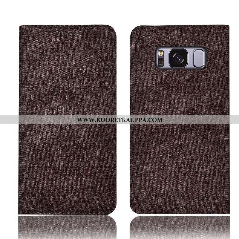 Kuori Samsung Galaxy S8+, Kuoret Samsung Galaxy S8+, Kotelo Samsung Galaxy S8+ Pellava Nahkakuori Pu