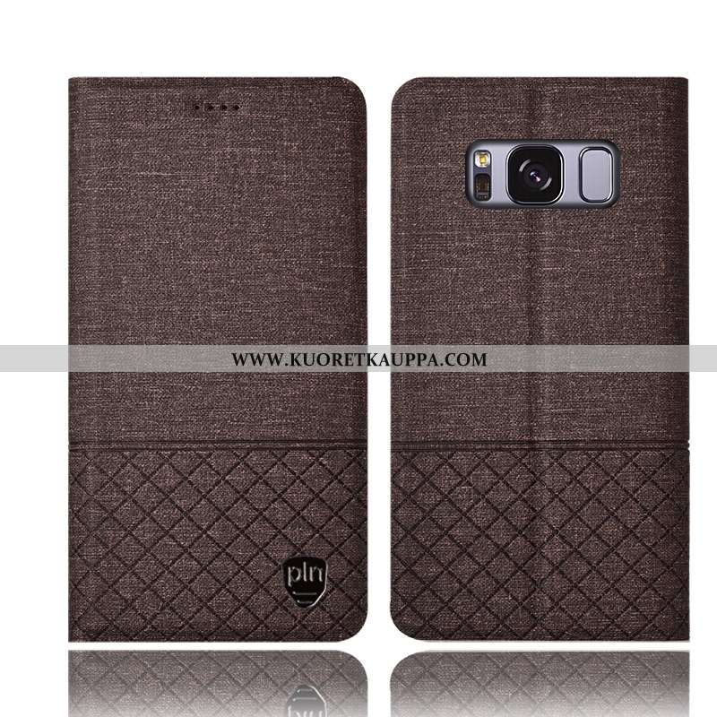 Kuori Samsung Galaxy S8+, Kuoret Samsung Galaxy S8+, Kotelo Samsung Galaxy S8+ Suojaus Pellava Puhel