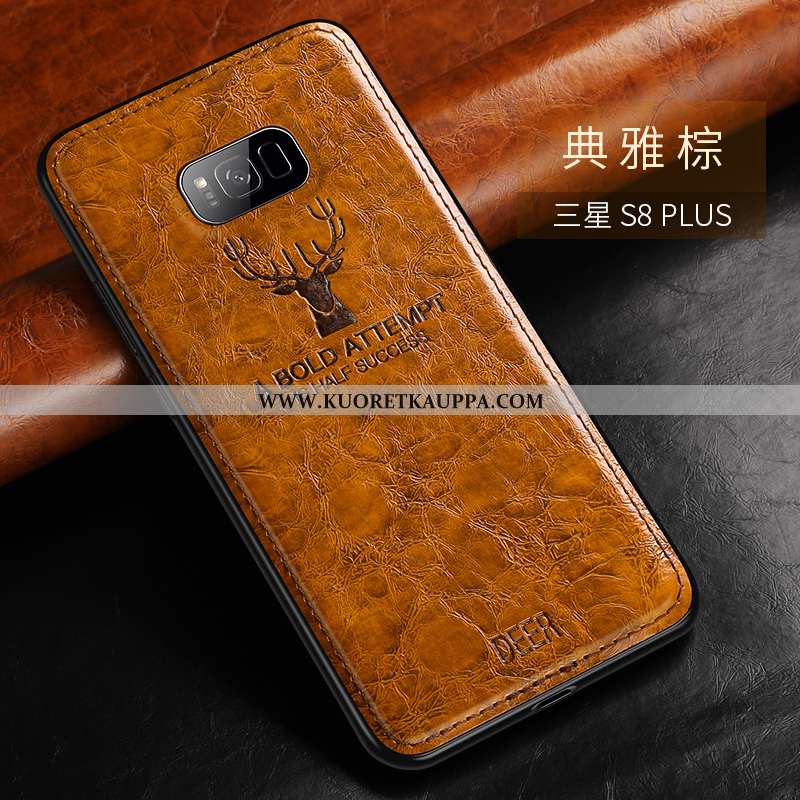 Kuori Samsung Galaxy S8+, Kuoret Samsung Galaxy S8+, Kotelo Samsung Galaxy S8+ Suojaus Tila Nahka Pe