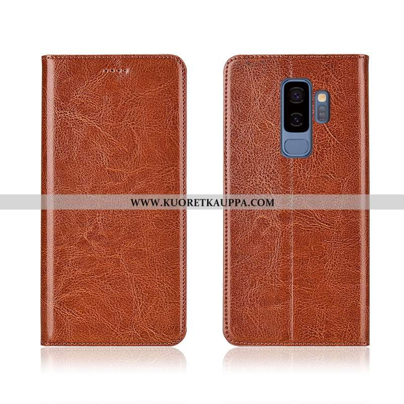 Kuori Samsung Galaxy S9+, Kuoret Samsung Galaxy S9+, Kotelo Samsung Galaxy S9+ Aito Nahka Kukkakuvio
