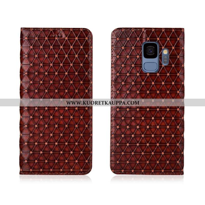 Kuori Samsung Galaxy S9, Kuoret Samsung Galaxy S9, Kotelo Samsung Galaxy S9 Aito Nahka Pehmeä Neste 