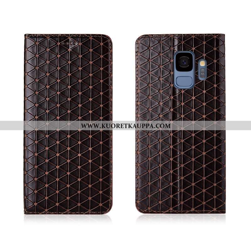 Kuori Samsung Galaxy S9, Kuoret Samsung Galaxy S9, Kotelo Samsung Galaxy S9 Aito Nahka Pehmeä Neste 