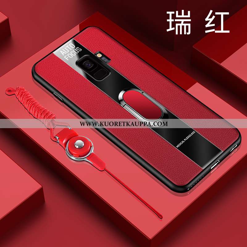 Kuori Samsung Galaxy S9, Kuoret Samsung Galaxy S9, Kotelo Samsung Galaxy S9 Lasi Suuntaus Punainen P