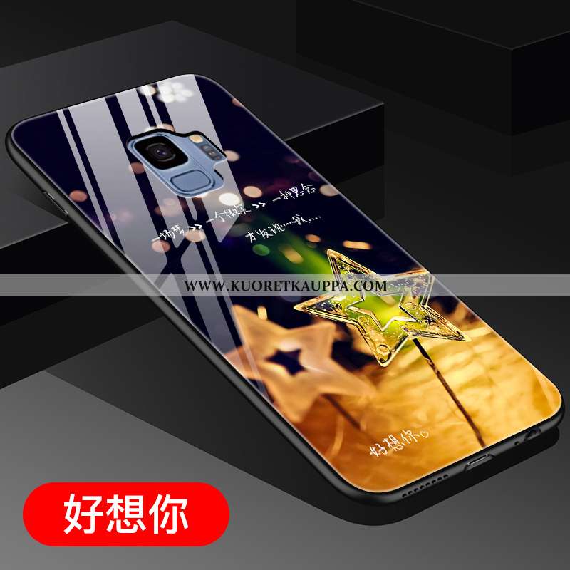 Kuori Samsung Galaxy S9, Kuoret Samsung Galaxy S9, Kotelo Samsung Galaxy S9 Luova Lasi Kulta Persoon