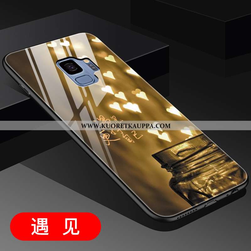 Kuori Samsung Galaxy S9, Kuoret Samsung Galaxy S9, Kotelo Samsung Galaxy S9 Luova Lasi Kulta Persoon