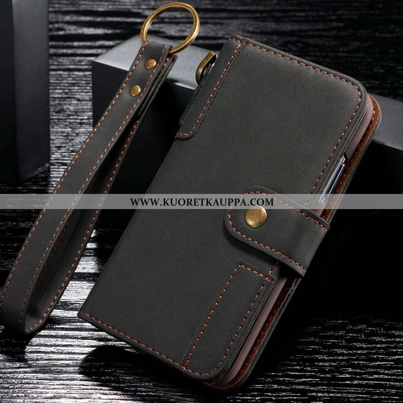 Kuori Samsung Galaxy S9+, Kuoret Samsung Galaxy S9+, Kotelo Samsung Galaxy S9+ Nahkakuori Musta Puhe