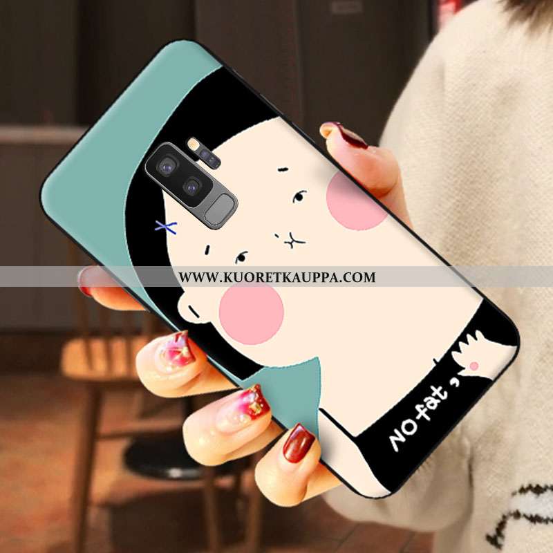 Kuori Samsung Galaxy S9+, Kuoret Samsung Galaxy S9+, Kotelo Samsung Galaxy S9+ Pesty Suede Sarjakuva