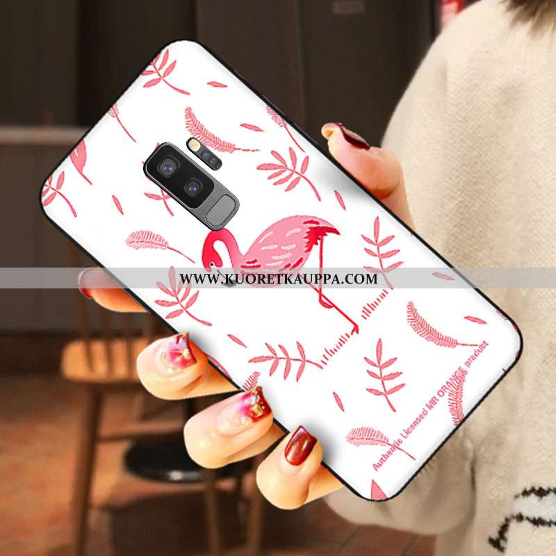 Kuori Samsung Galaxy S9+, Kuoret Samsung Galaxy S9+, Kotelo Samsung Galaxy S9+ Pesty Suede Sarjakuva