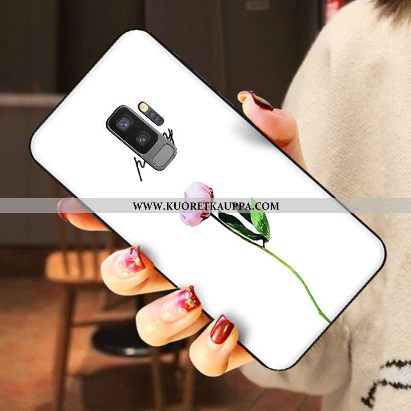 Kuori Samsung Galaxy S9+, Kuoret Samsung Galaxy S9+, Kotelo Samsung Galaxy S9+ Pesty Suede Sarjakuva