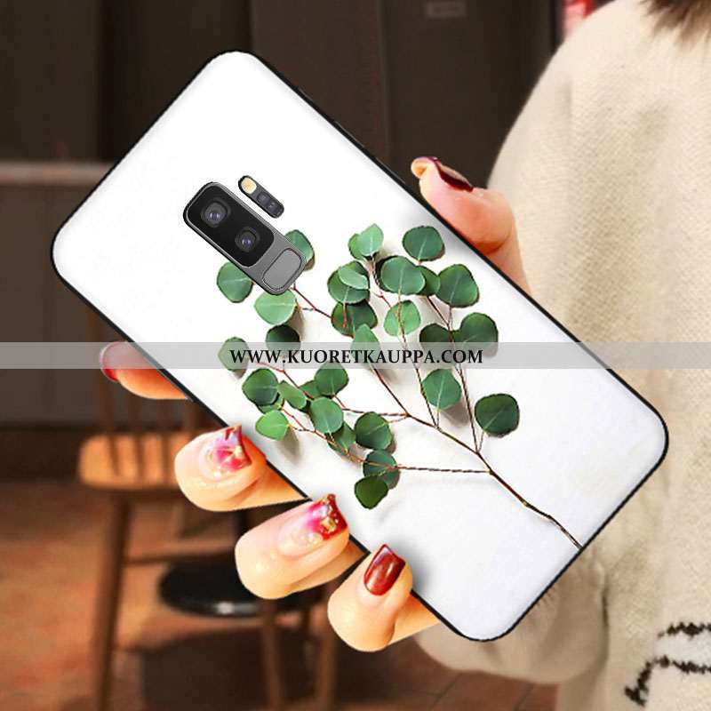 Kuori Samsung Galaxy S9+, Kuoret Samsung Galaxy S9+, Kotelo Samsung Galaxy S9+ Pesty Suede Sarjakuva