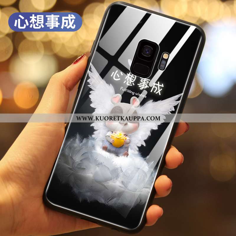 Kuori Samsung Galaxy S9, Kuoret Samsung Galaxy S9, Kotelo Samsung Galaxy S9 Sarjakuva Suojaus Musta 