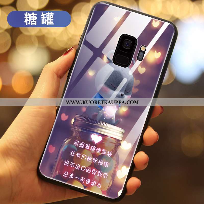 Kuori Samsung Galaxy S9, Kuoret Samsung Galaxy S9, Kotelo Samsung Galaxy S9 Sarjakuva Suojaus Musta 