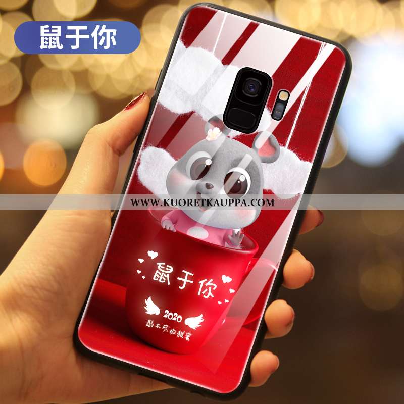 Kuori Samsung Galaxy S9, Kuoret Samsung Galaxy S9, Kotelo Samsung Galaxy S9 Sarjakuva Suojaus Musta 