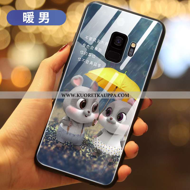 Kuori Samsung Galaxy S9, Kuoret Samsung Galaxy S9, Kotelo Samsung Galaxy S9 Sarjakuva Suojaus Musta 