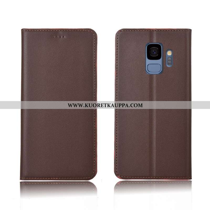Kuori Samsung Galaxy S9, Kuoret Samsung Galaxy S9, Kotelo Samsung Galaxy S9 Suojaus Nahkakuori Murtu