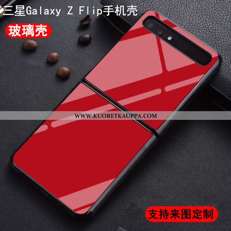 Kuori Samsung Z Flip, Kuoret Samsung Z Flip, Kotelo Samsung Z Flip Lasi Tila Muokata Suojaus Sarjaku