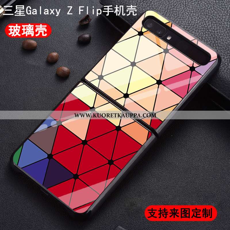 Kuori Samsung Z Flip, Kuoret Samsung Z Flip, Kotelo Samsung Z Flip Luova Sarjakuva Lasi Suojaus Vihr