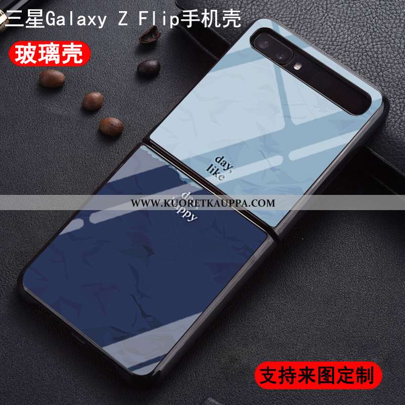 Kuori Samsung Z Flip, Kuoret Samsung Z Flip, Kotelo Samsung Z Flip Luova Sarjakuva Lasi Suojaus Vihr