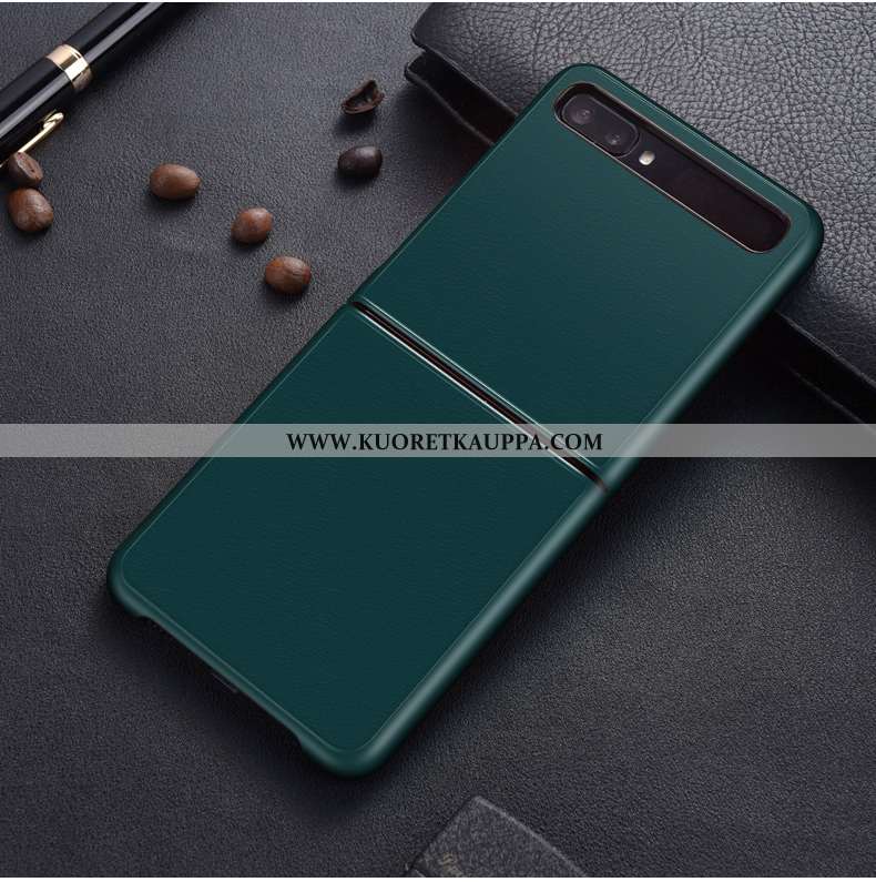 Kuori Samsung Z Flip, Kuoret Samsung Z Flip, Kotelo Samsung Z Flip Nahka Suojaus Yksinkertainen Oran