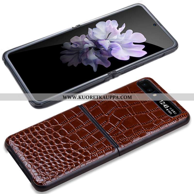 Kuori Samsung Z Flip, Kuoret Samsung Z Flip, Kotelo Samsung Z Flip Nahkakuori Salkku Puhelimen Tähti