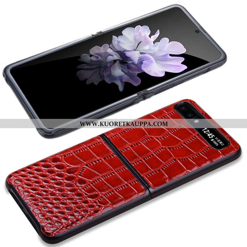Kuori Samsung Z Flip, Kuoret Samsung Z Flip, Kotelo Samsung Z Flip Nahkakuori Salkku Puhelimen Tähti