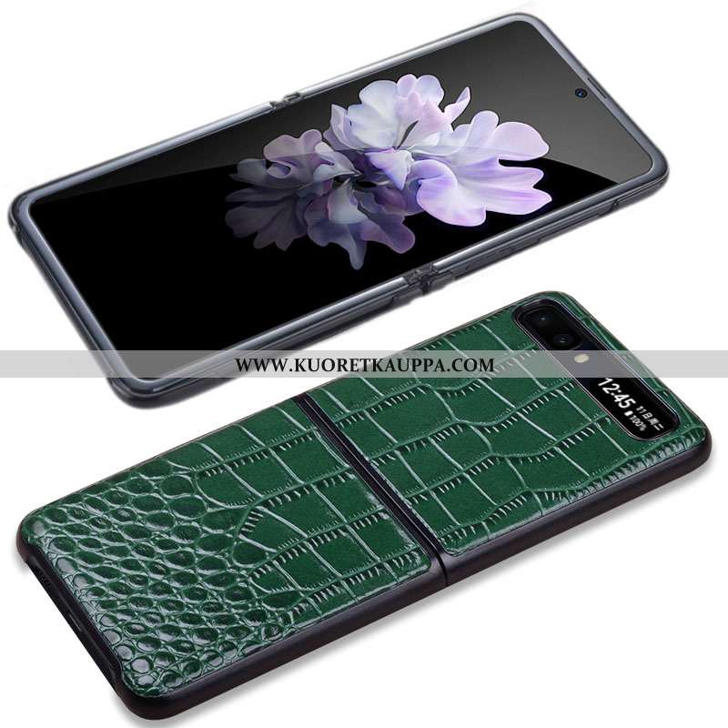 Kuori Samsung Z Flip, Kuoret Samsung Z Flip, Kotelo Samsung Z Flip Nahkakuori Salkku Puhelimen Tähti
