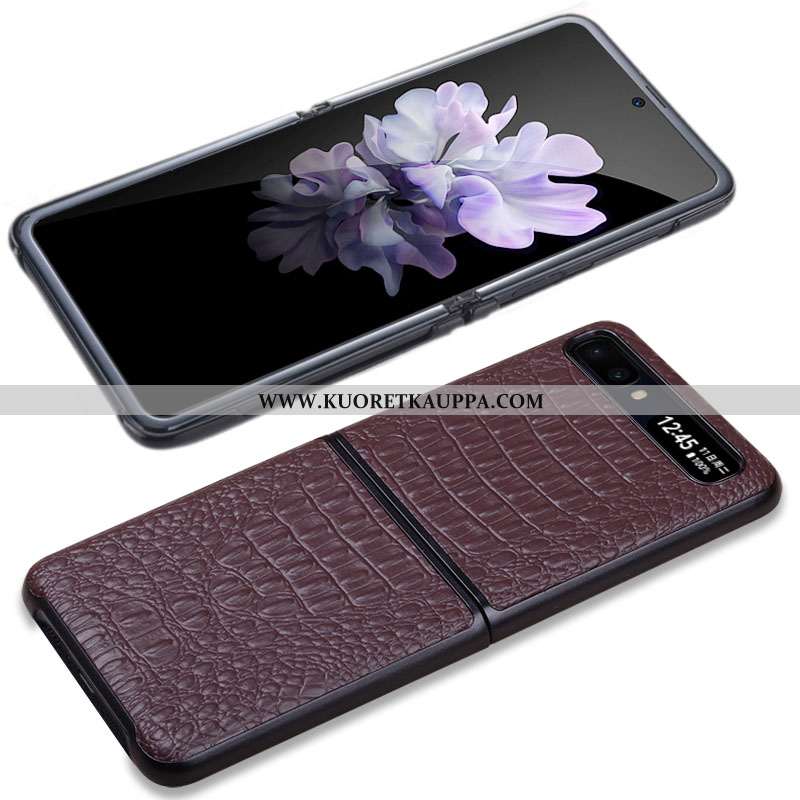 Kuori Samsung Z Flip, Kuoret Samsung Z Flip, Kotelo Samsung Z Flip Nahkakuori Salkku Puhelimen Tähti