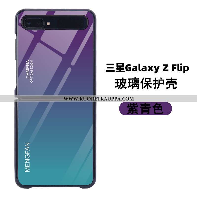 Kuori Samsung Z Flip, Kuoret Samsung Z Flip, Kotelo Samsung Z Flip Suojaus Lasi Kaltevuus Yksinkerta