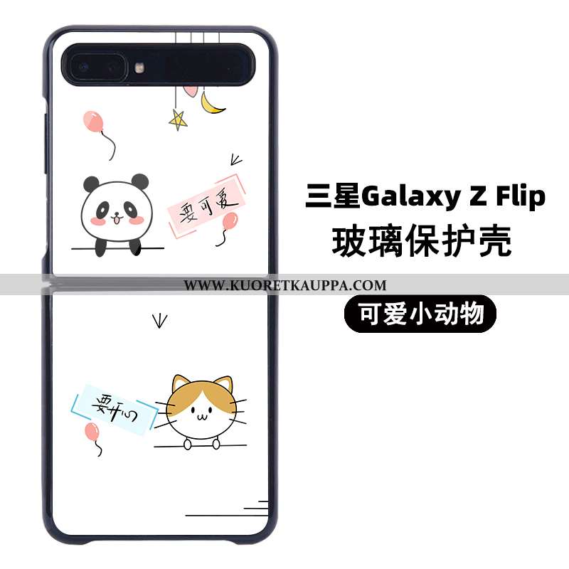 Kuori Samsung Z Flip, Kuoret Samsung Z Flip, Kotelo Samsung Z Flip Suojaus Lasi Tähti Muokata Valkoi