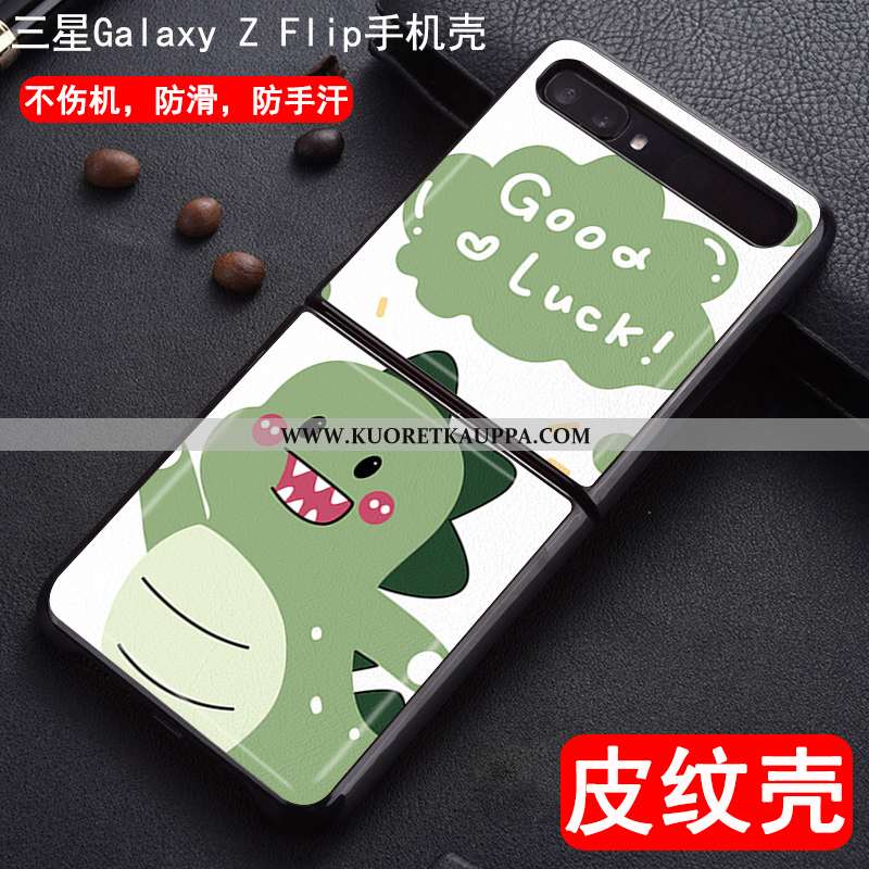 Kuori Samsung Z Flip, Kuoret Samsung Z Flip, Kotelo Samsung Z Flip Suojaus Nahka Valo Puhelimen Pink