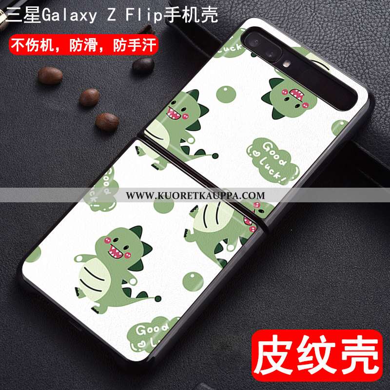 Kuori Samsung Z Flip, Kuoret Samsung Z Flip, Kotelo Samsung Z Flip Suojaus Nahka Valo Puhelimen Pink