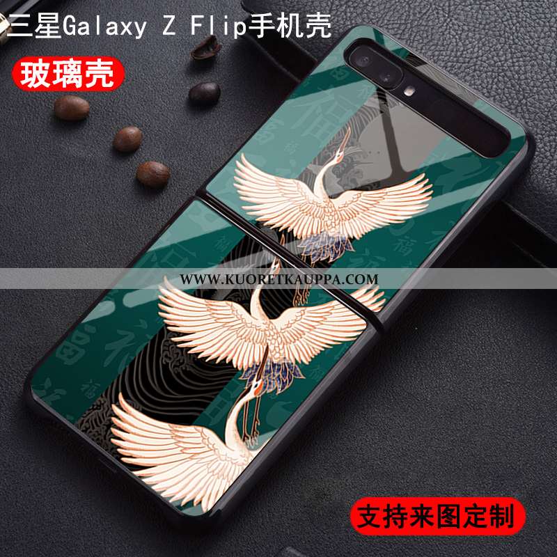 Kuori Samsung Z Flip, Kuoret Samsung Z Flip, Kotelo Samsung Z Flip Suuntaus Suojaus Valkoinen Persoo