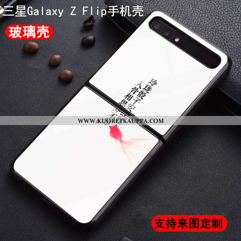 Kuori Samsung Z Flip, Kuoret Samsung Z Flip, Kotelo Samsung Z Flip Suuntaus Suojaus Valkoinen Persoo
