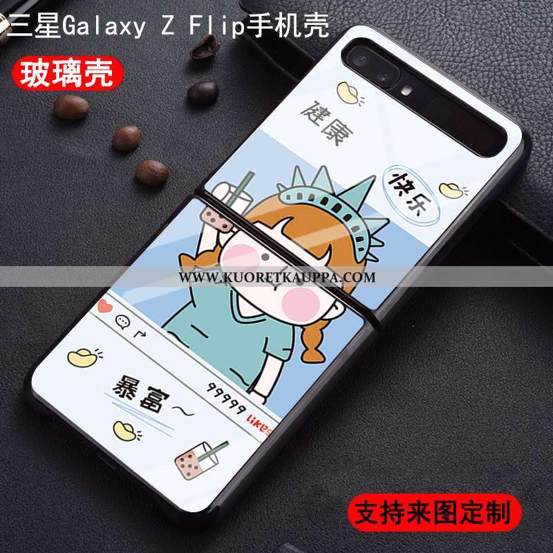 Kuori Samsung Z Flip, Kuoret Samsung Z Flip, Kotelo Samsung Z Flip Tila Pesty Suede Lasi Muokata Täh