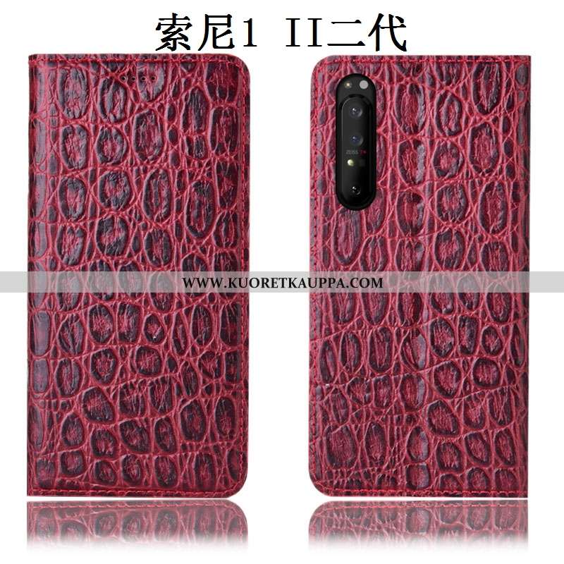 Kuori Sony Xperia 1 Ii, Kuoret Sony Xperia 1 Ii, Kotelo Sony Xperia 1 Ii Aito Nahka Kukkakuvio Puhel