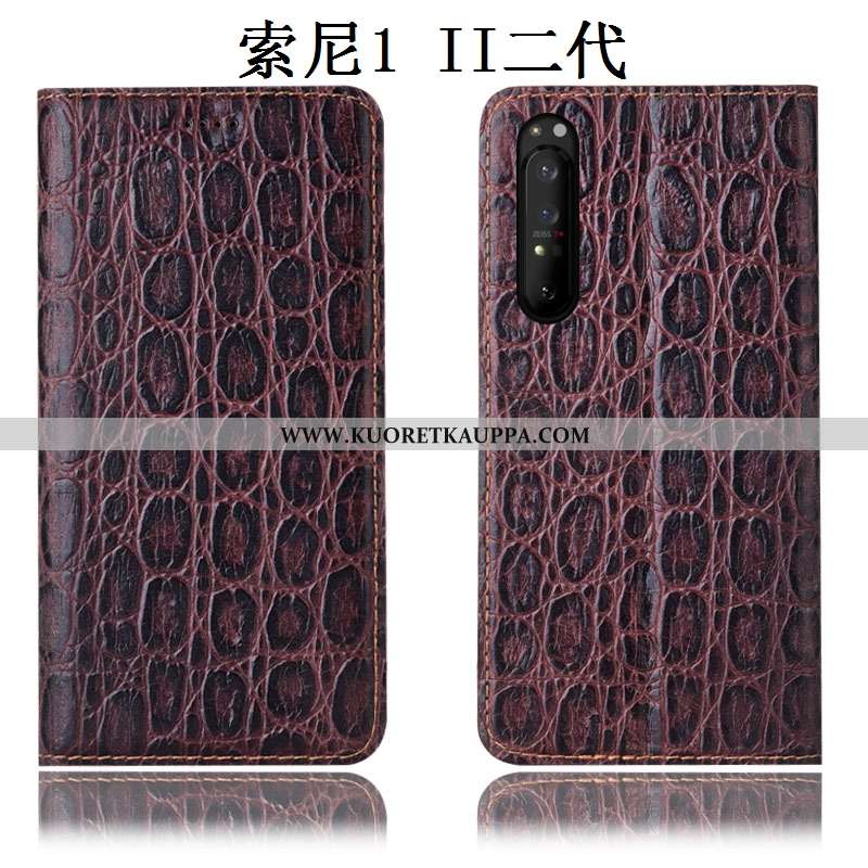 Kuori Sony Xperia 1 Ii, Kuoret Sony Xperia 1 Ii, Kotelo Sony Xperia 1 Ii Aito Nahka Kukkakuvio Puhel