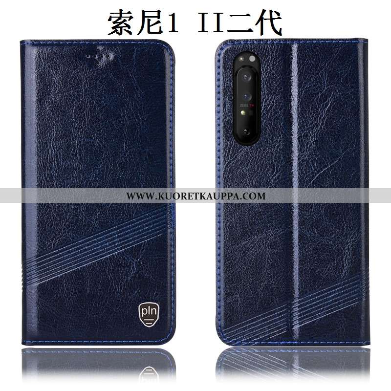 Kuori Sony Xperia 1 Ii, Kuoret Sony Xperia 1 Ii, Kotelo Sony Xperia 1 Ii Aito Nahka Suojaus Musta Mu