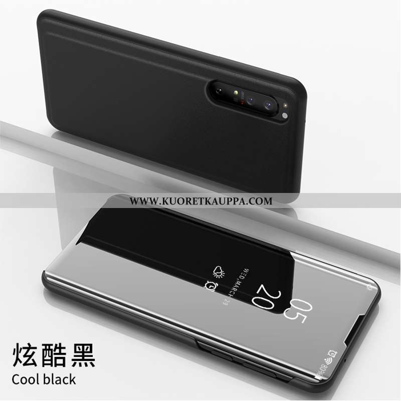 Kuori Sony Xperia 1 Ii, Kuoret Sony Xperia 1 Ii, Kotelo Sony Xperia 1 Ii Nahkakuori Suuntaus Musta M