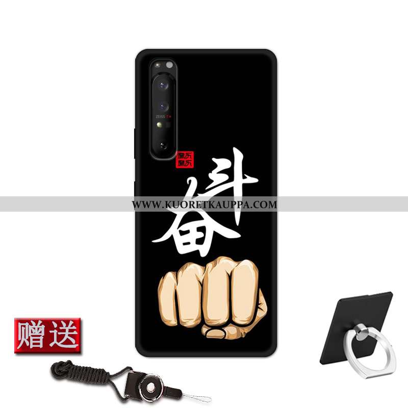 Kuori Sony Xperia 1 Ii, Kuoret Sony Xperia 1 Ii, Kotelo Sony Xperia 1 Ii Silikoni Suojaus Luova Tumm