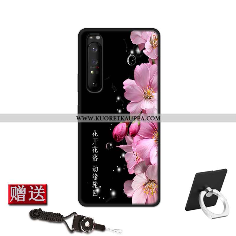 Kuori Sony Xperia 1 Ii, Kuoret Sony Xperia 1 Ii, Kotelo Sony Xperia 1 Ii Silikoni Suojaus Luova Tumm