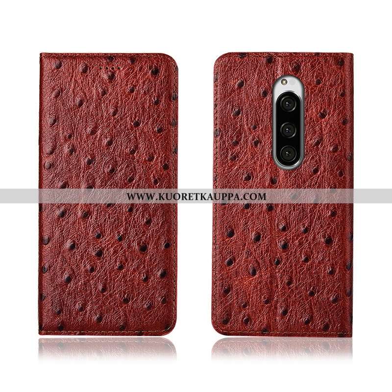 Kuori Sony Xperia 1, Kuoret Sony Xperia 1, Kotelo Sony Xperia 1 Aito Nahka Kukkakuvio Uusi Suojaus P