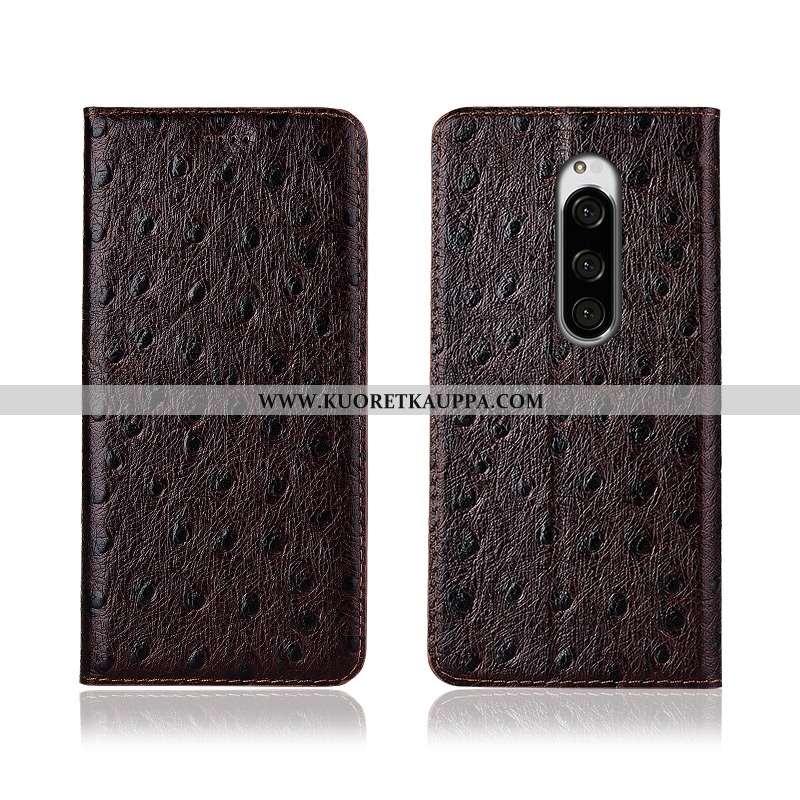 Kuori Sony Xperia 1, Kuoret Sony Xperia 1, Kotelo Sony Xperia 1 Aito Nahka Kukkakuvio Uusi Suojaus P