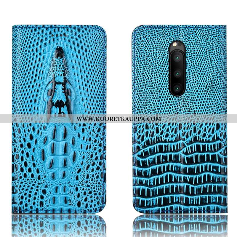 Kuori Sony Xperia 1, Kuoret Sony Xperia 1, Kotelo Sony Xperia 1 Aito Nahka Suojaus Puhelimen Keltain