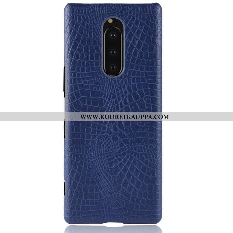 Kuori Sony Xperia 1, Kuoret Sony Xperia 1, Kotelo Sony Xperia 1 Kukkakuvio Suuntaus Krokotiili Tumma