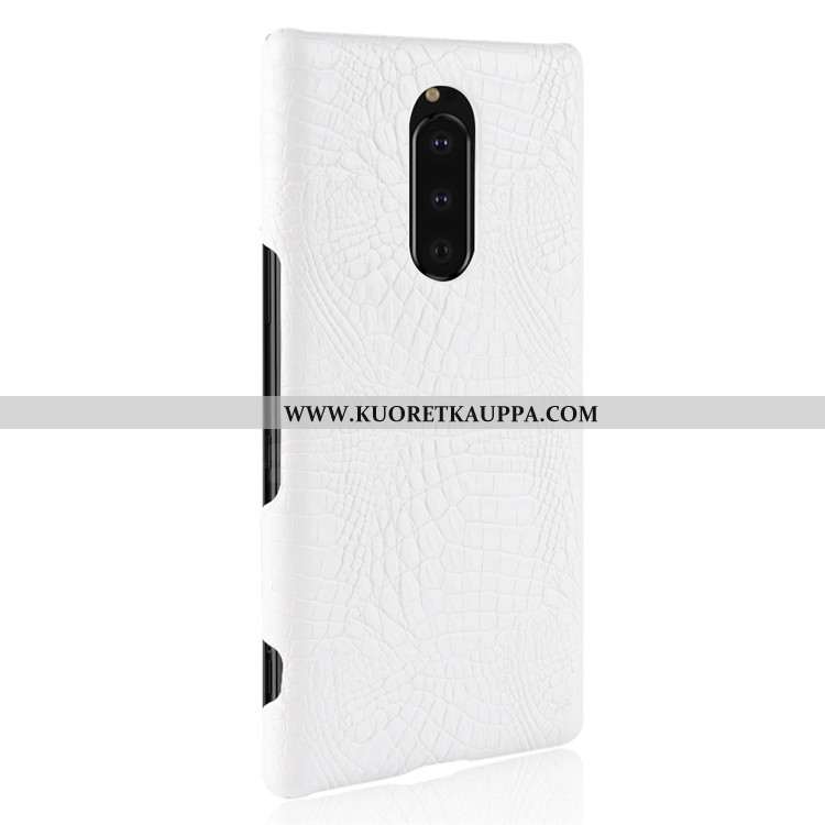 Kuori Sony Xperia 1, Kuoret Sony Xperia 1, Kotelo Sony Xperia 1 Kukkakuvio Suuntaus Krokotiili Tumma