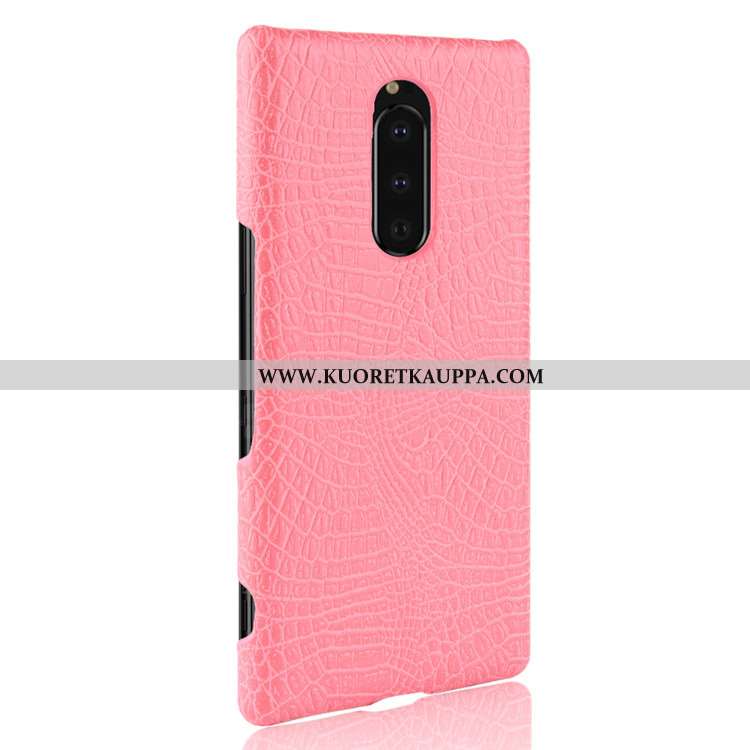Kuori Sony Xperia 1, Kuoret Sony Xperia 1, Kotelo Sony Xperia 1 Kukkakuvio Suuntaus Krokotiili Tumma