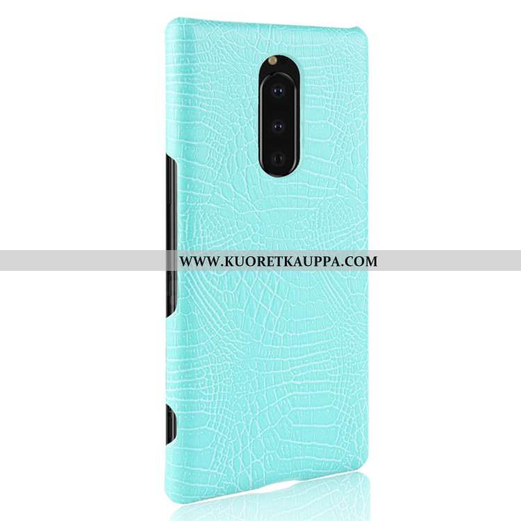 Kuori Sony Xperia 1, Kuoret Sony Xperia 1, Kotelo Sony Xperia 1 Kukkakuvio Suuntaus Krokotiili Tumma