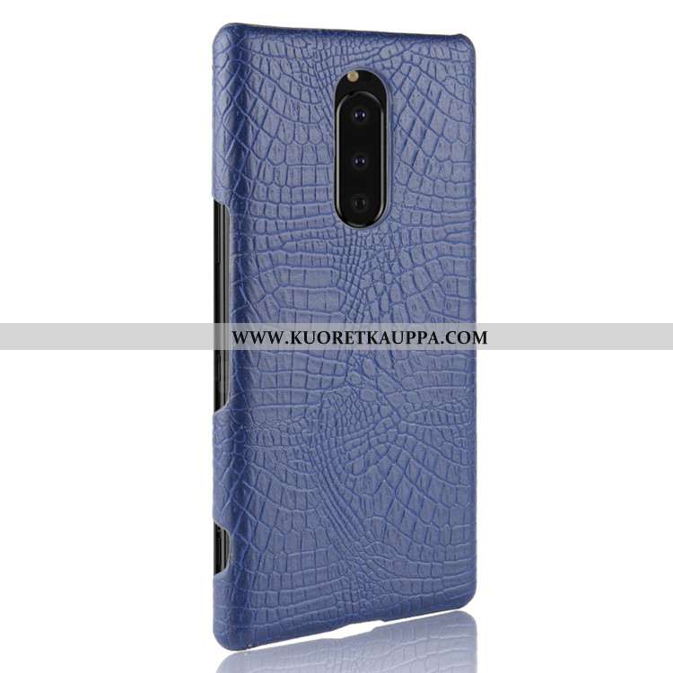 Kuori Sony Xperia 1, Kuoret Sony Xperia 1, Kotelo Sony Xperia 1 Kukkakuvio Suuntaus Krokotiili Tumma